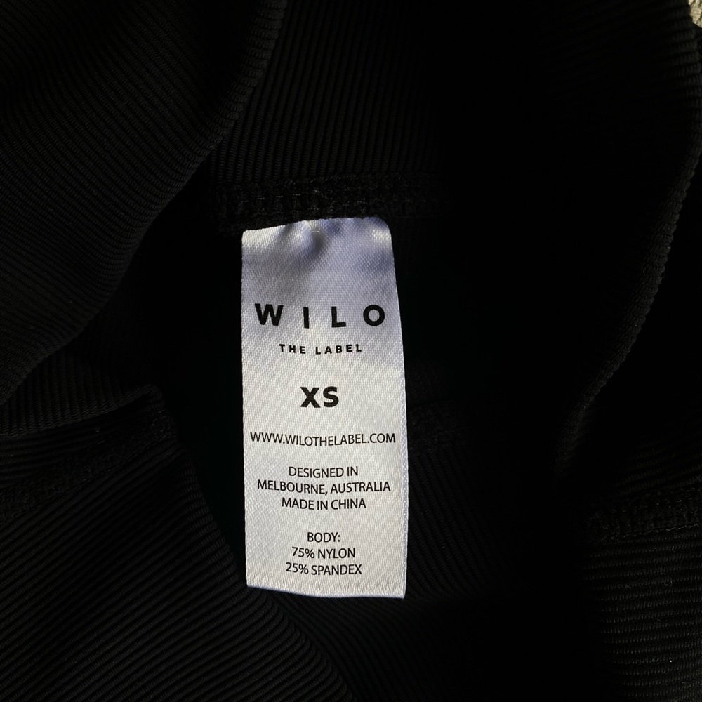 Wilo the Label Leggings Women’s XS Black Ribbed White Stripe Legging - Picture 4 of 9